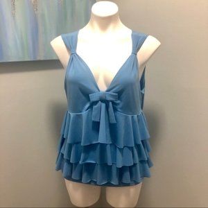 INC Ruffle Bow Front Tank Top